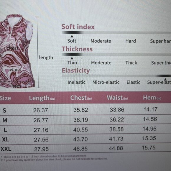 Athletic Quarter Zip Sleeveless Quick Dry Golf, Tennis Top Size Medium - Picture 6 of 6